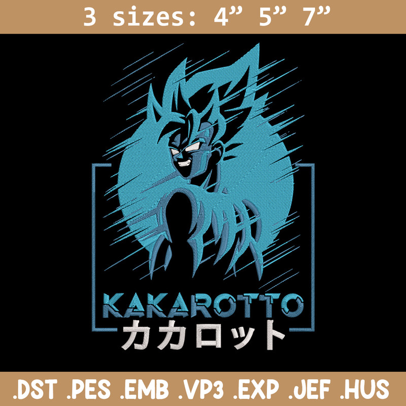 Kakarotto Embroidery Design, Dragonball Embroidery, Embroidery File, Anime Embroidery, Anime shirt, Digital download.jpg
