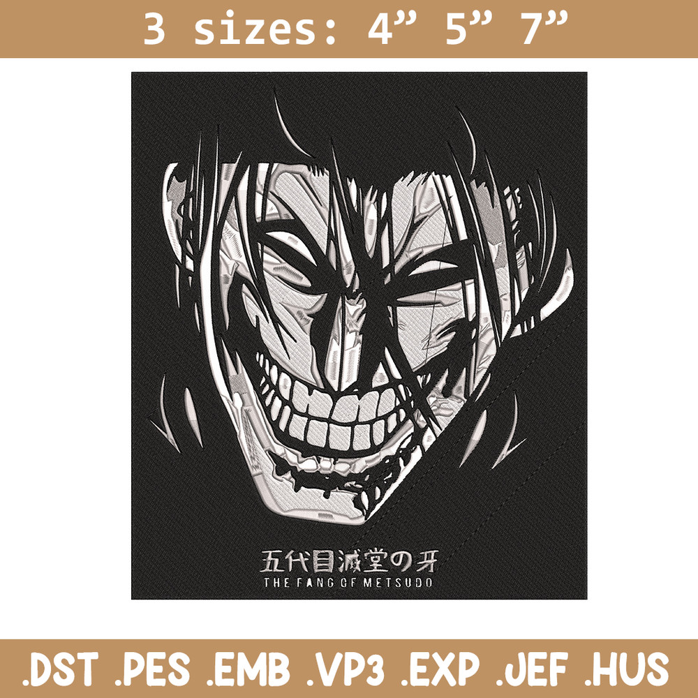 Kanoh Agito Embroidery Design,Kengan Ashura Embroidery, Embroidery File, Anime Embroidery, Anime shirt, Digital download.jpg