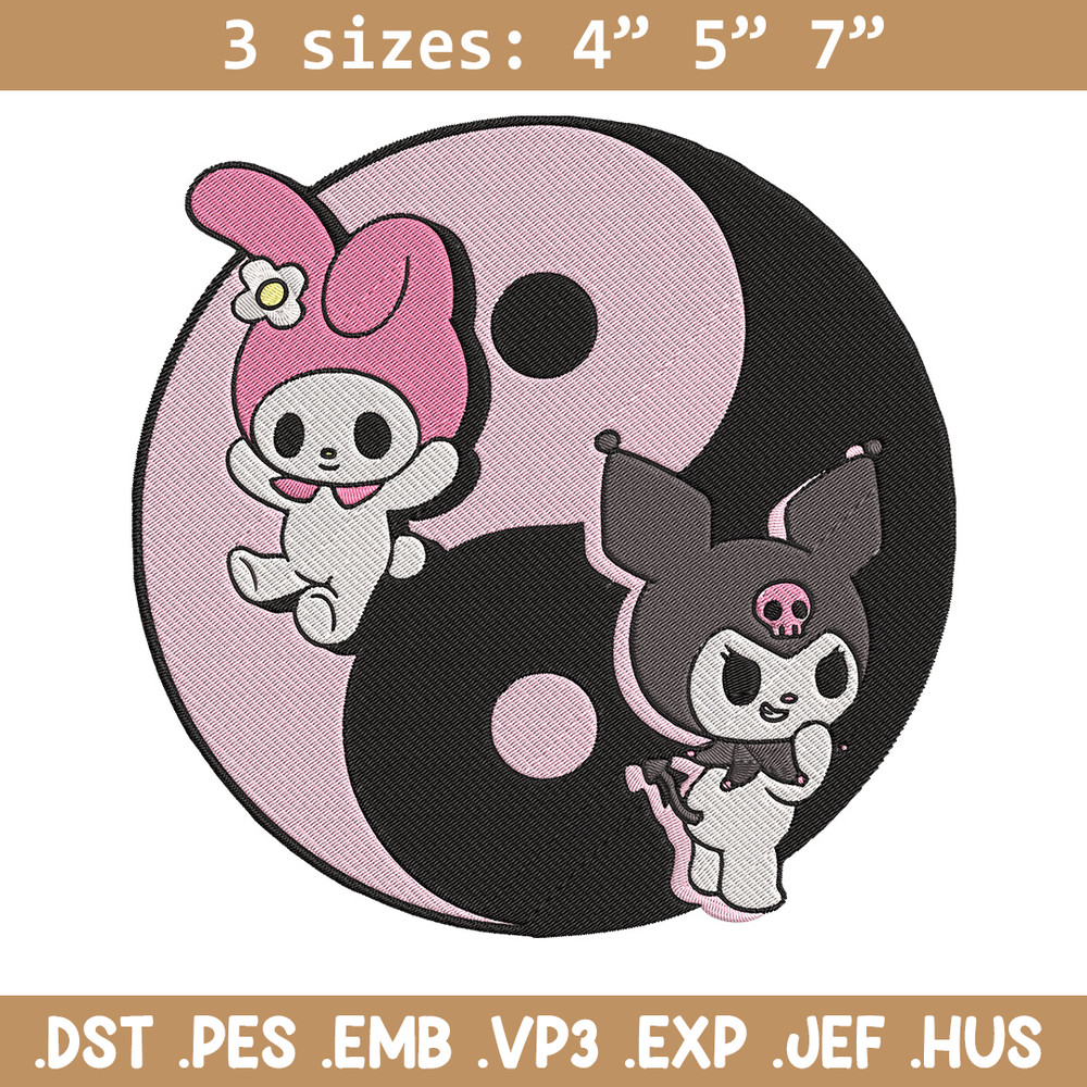 Kawaii Kuromi Embroidery Design, Hello kitty Embroidery, Embroidery File,Anime Embroidery, Anime shirt, Digital download.jpg
