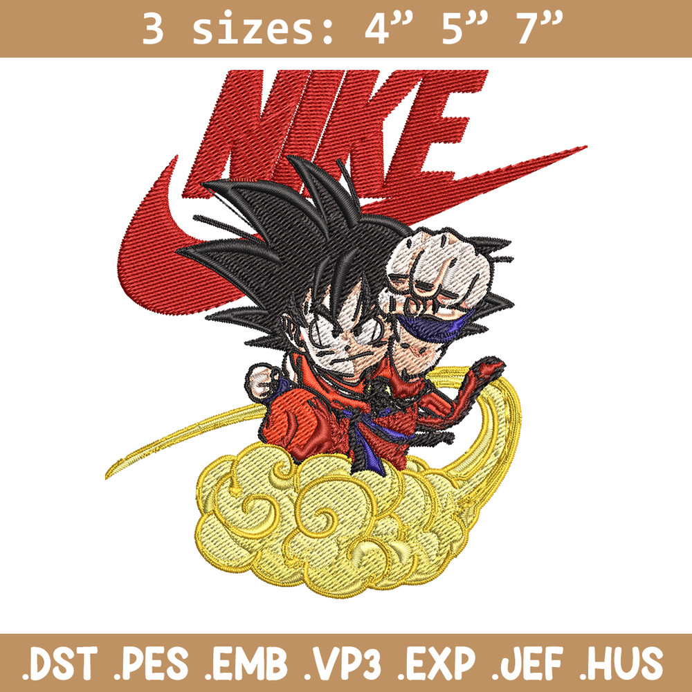 Kid Goku magic cloud Nike Embroidery design, Dragon ball Embroidery, Nike design, Embroidery file, Instant download..jpg