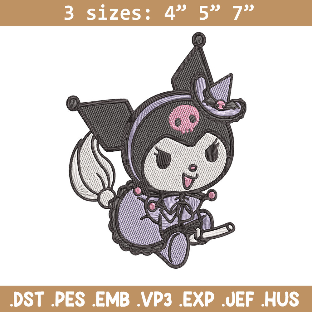 Kuromi Embroidery Design, Hello kitty Embroidery, Embroidery File,Anime Embroidery, Anime shirt, Digital download.jpg
