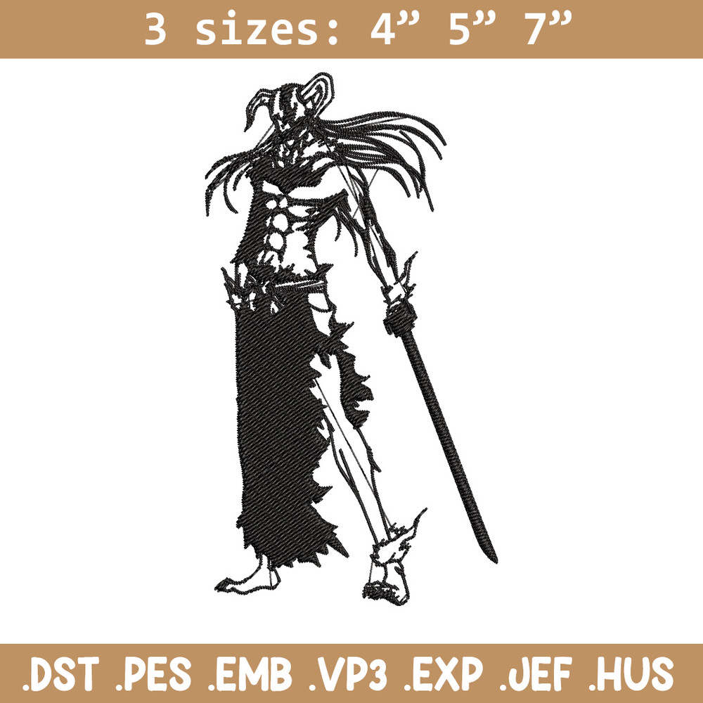 Kurosaki Ichigo Embroidery Design, Bleach Embroidery, Embroidery File, Anime Embroidery, Anime shirt, Digital download.jpg