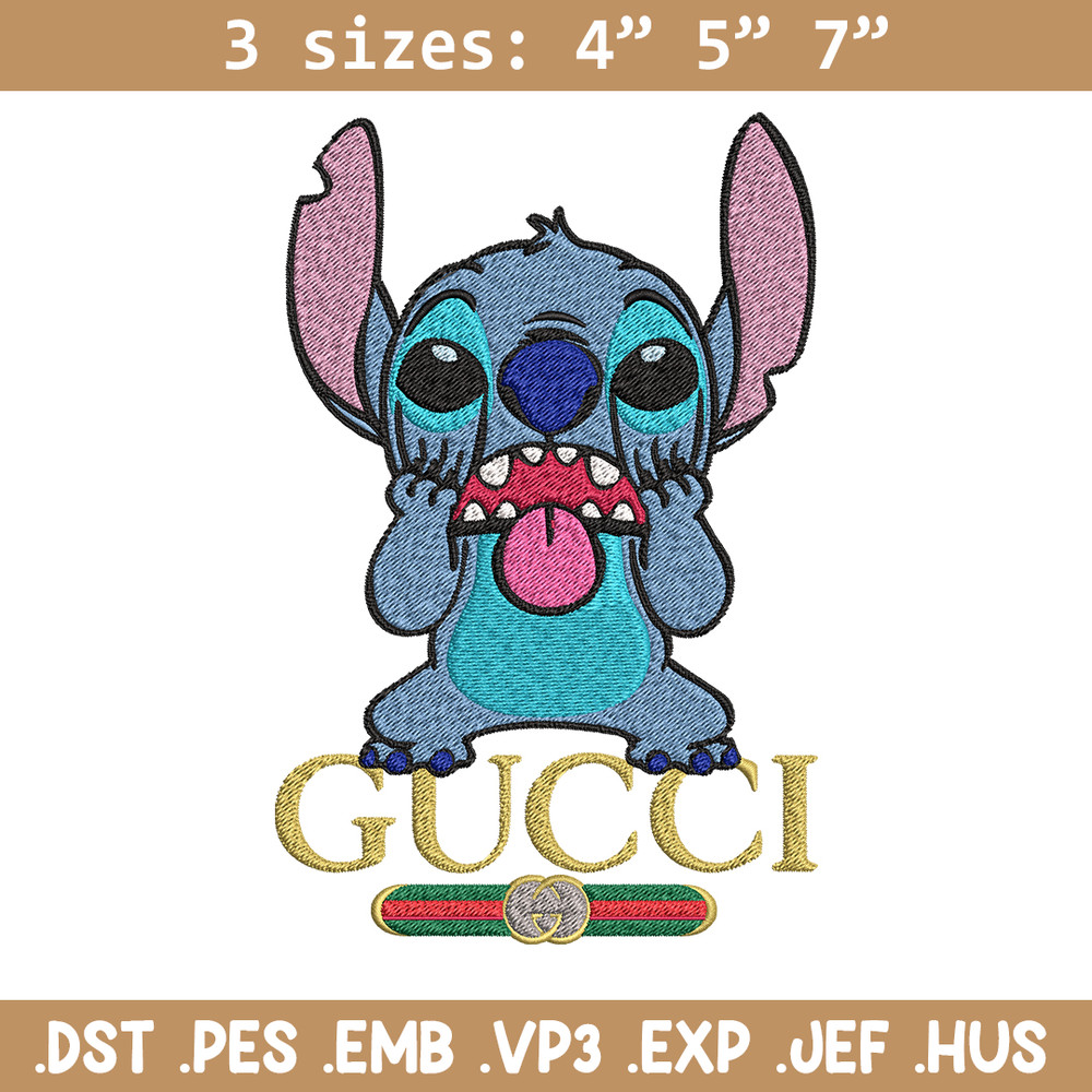 Logo Gucci Stitch Embroidery design, Disney Embroidery, Disney design, Embroidery File, cartoon shirt, Digital download..jpg