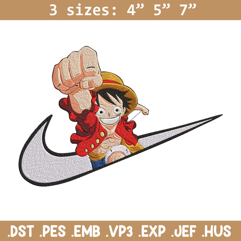 Luffy nike Embroidery Design, One piece Embroidery, Embroidery File, Nike Embroidery, Anime shirt, Digital download..jpg