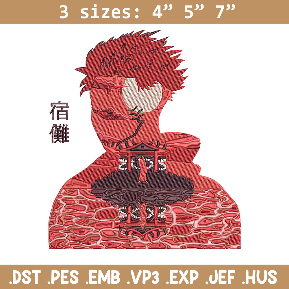 Malevolent Shrine Embroidery Design, Jujutsu Embroidery, Embroidery File, Anime Embroidery, Anime shirt,Digital download.jpg