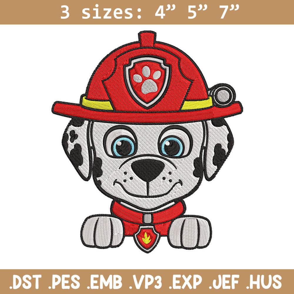 Marshall dog Embroidery Design, Paw patrol Embroidery, Embroidery File, Anime Embroidery, Anime shirt, Digital download..jpg
