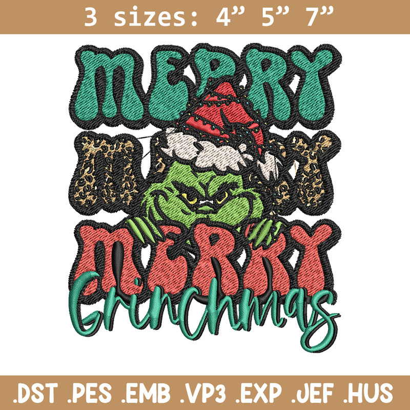 Merry Christmas Grinch Embroidery design, Grinch christmas Embroidery, Embroidery File, logo design, Instant download..jpg