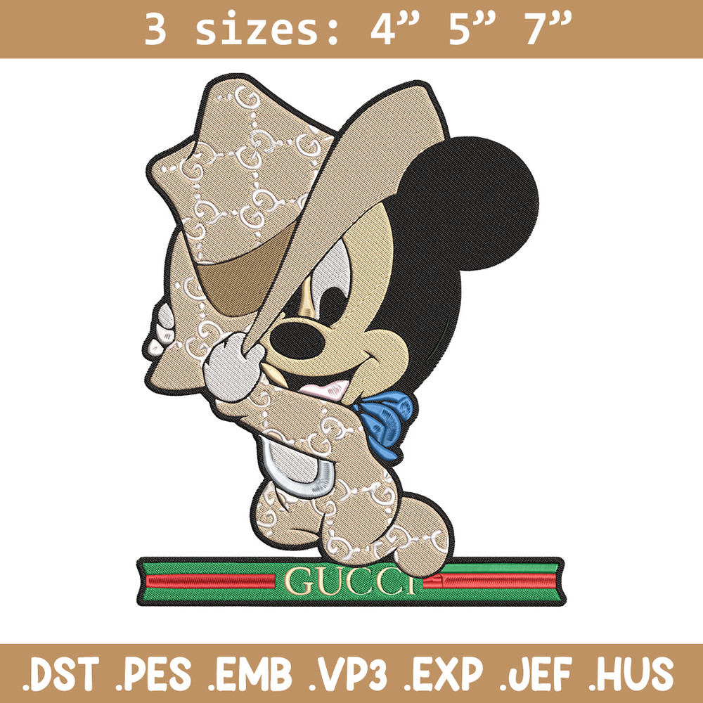 Mickey baby gucci Embroidery Design, Mickey Embroidery, Embroidery File, Gucci Embroidery, Anime shirt,Digital download.jpg