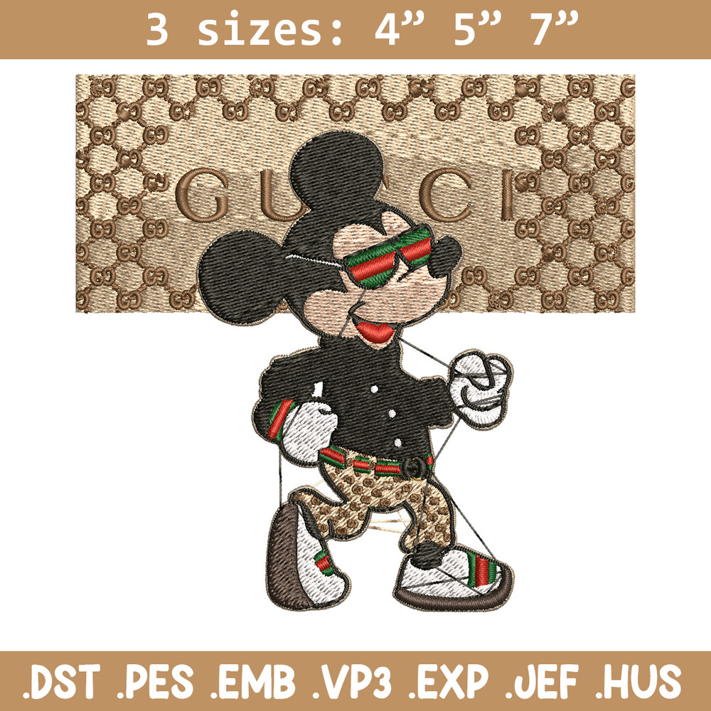 Mickey gucci Embroidery Design, Gucci Embroidery, Embroidery File, Logo shirt,Sport Embroidery, Digital download.jpg