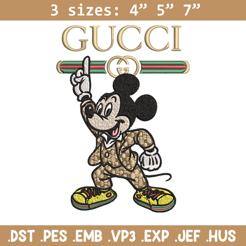 Mickey gucci Embroidery Design, Gucci Embroidery, Embroidery File,Logo shirt, Sport Embroidery, Digital download.jpg