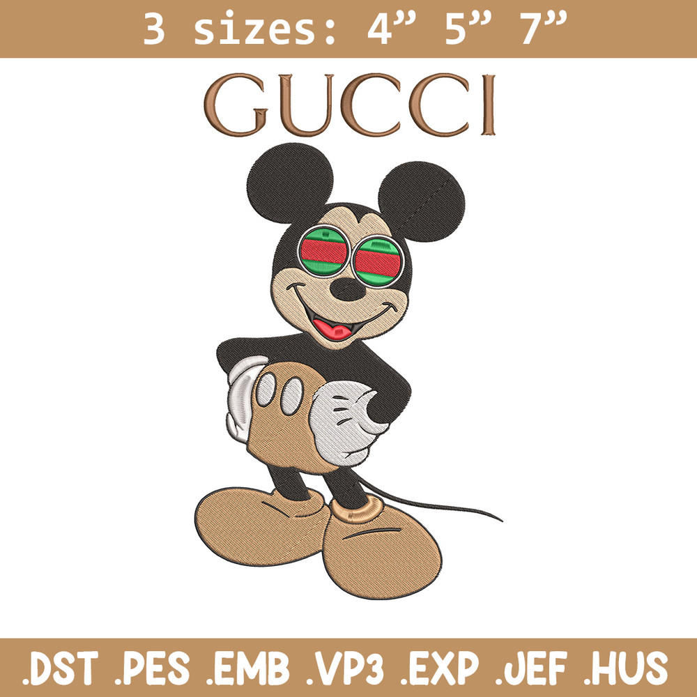 Mickey gucci Embroidery Design, Mickey Embroidery, Embroidery File, Gucci Embroidery, Anime shirt, Digital download..jpg