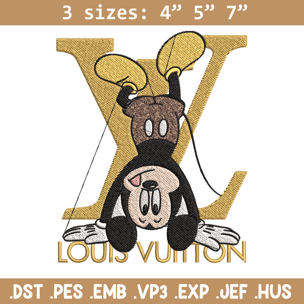 Mickey logo lv Embroidery Design, Lv Embroidery, Embroidery File, Disney Embroidery, Logo shirt, Digital download.jpg