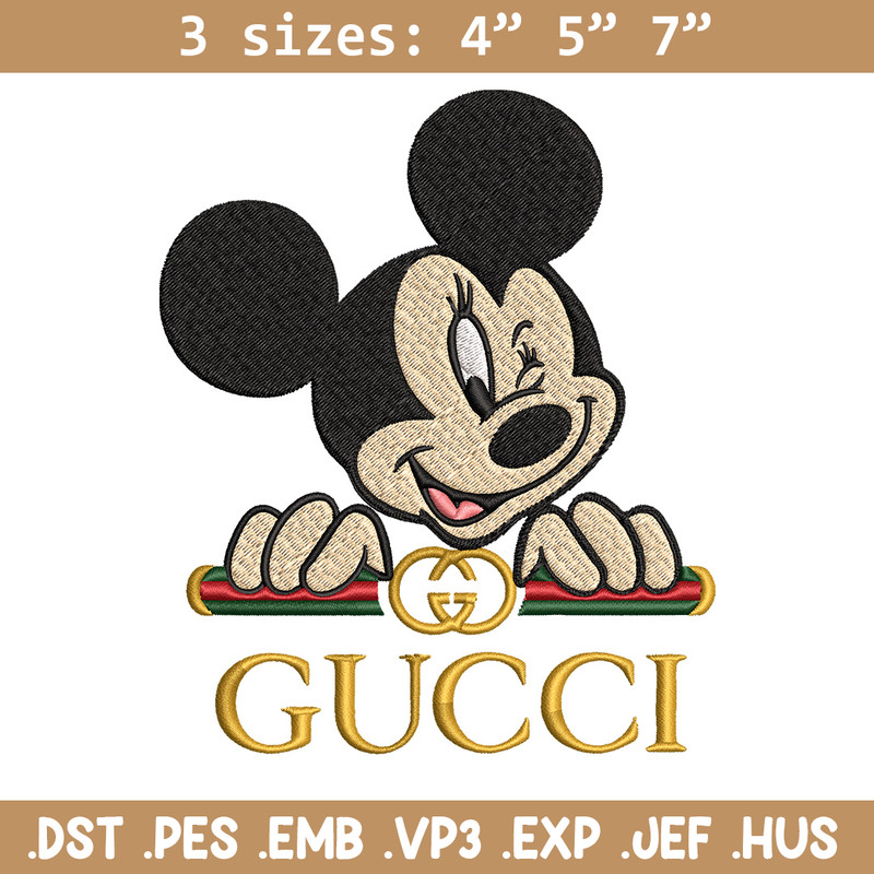 Mickey mouse Embroidery Design, Gucci Embroidery, Brand Embroidery, Embroidery File, Logo shirt, Digital download.jpg