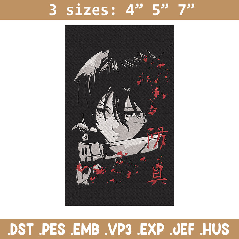 Mikasa poster Embroidery Design, Aot Embroidery, Embroidery File, Anime Embroidery, Anime shirt, Digital download.jpg