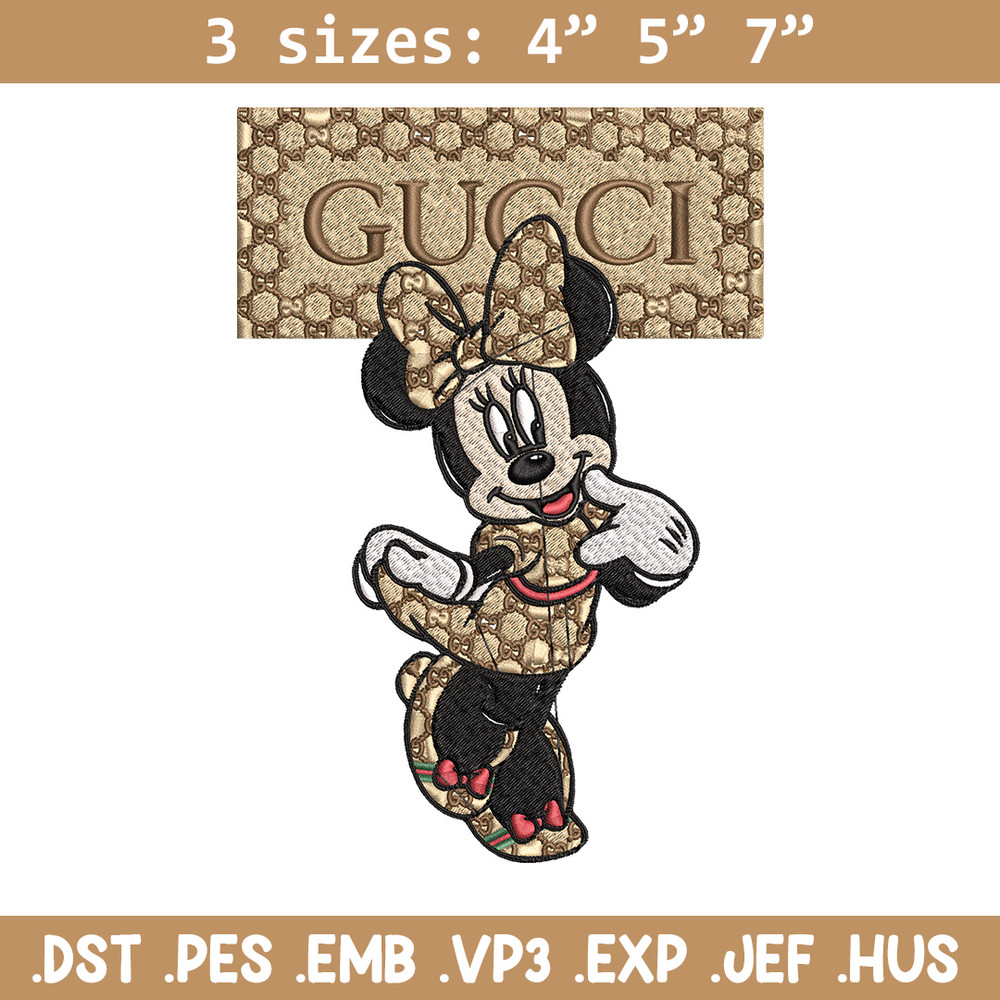 Minnie gucci Embroidery Design, Gucci Embroidery, Brand Embroidery, Logo shirt, Embroidery File, Digital download.jpg