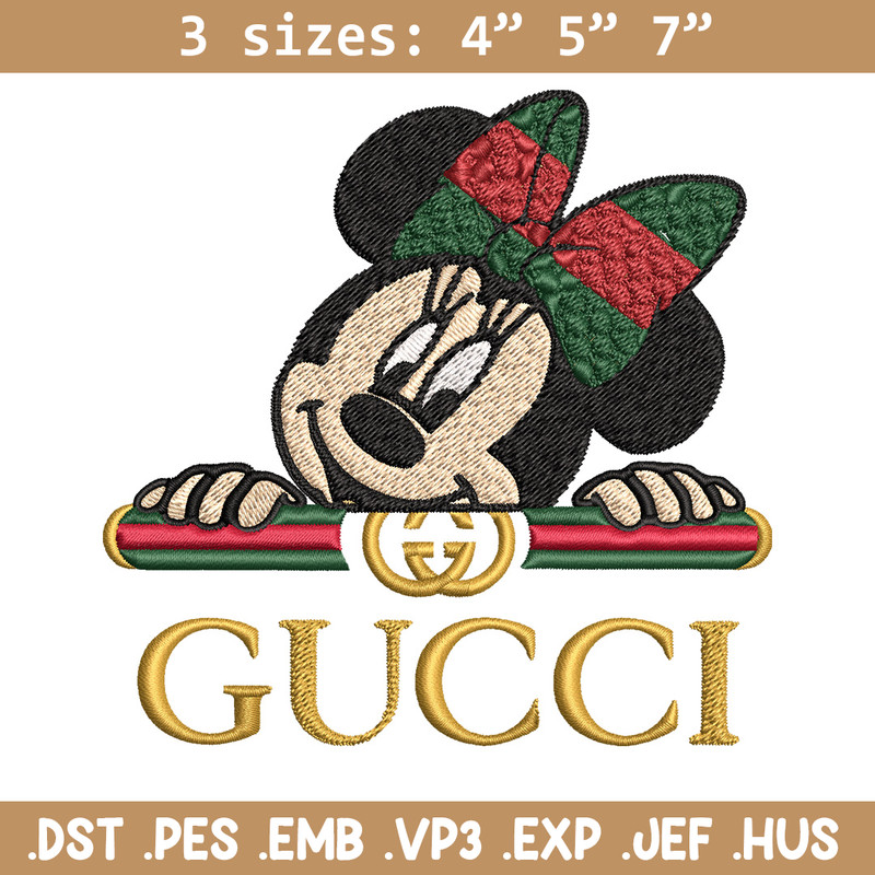 Minnie gucci head Embroidery Design, Gucci Embroidery, Brand Embroidery, Logo shirt, Embroidery File, Digital download.jpg