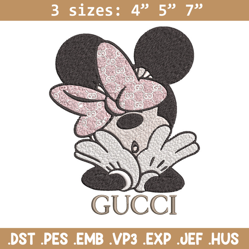 Minnie mouse Embroidery Design, Gucci Embroidery, Brand Embroidery, Logo shirt, Embroidery File, Digital download.jpg