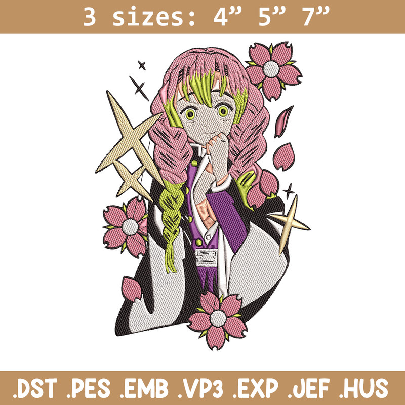 Mitsuri cute Embroidery Design, Demon slayer Embroidery, Embroidery File, Anime Embroidery, Anime shirt,Digital download.jpg