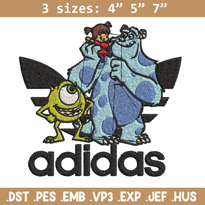 Monster disney Embroidery Design, Adidas Embroidery, Brand Embroidery, Embroidery File,Logo shirt,Digital download.jpg
