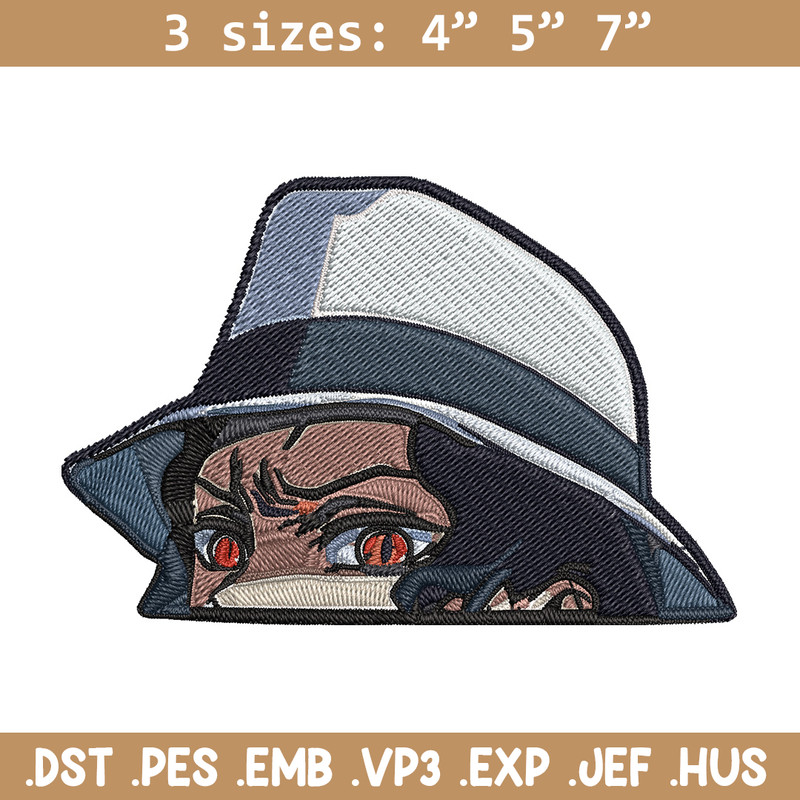 Muzan Peeker Embroidery Design, Demon slayer Embroidery, Embroidery File, Anime Embroidery, Digital download.jpg