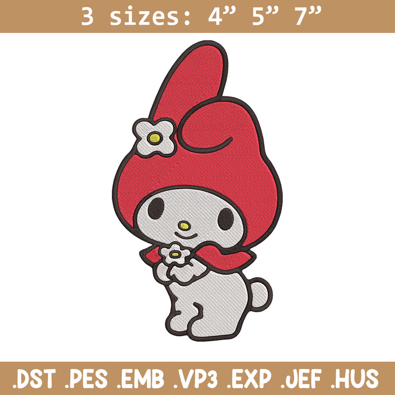 My Melody Embroidery Design, Hello kitty Embroidery, Embroidery File, Anime Embroidery, Anime shirt, Digital download.jpg