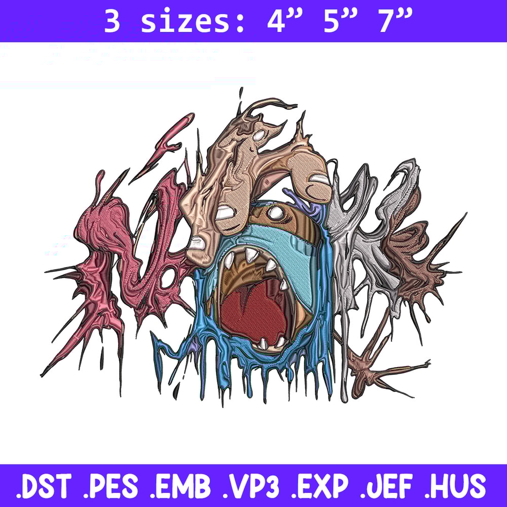 Horror logo Embroidery Design, Horror Embroidery, Embroidery File, Anime Embroidery, Anime shirt, Digital download.jpg