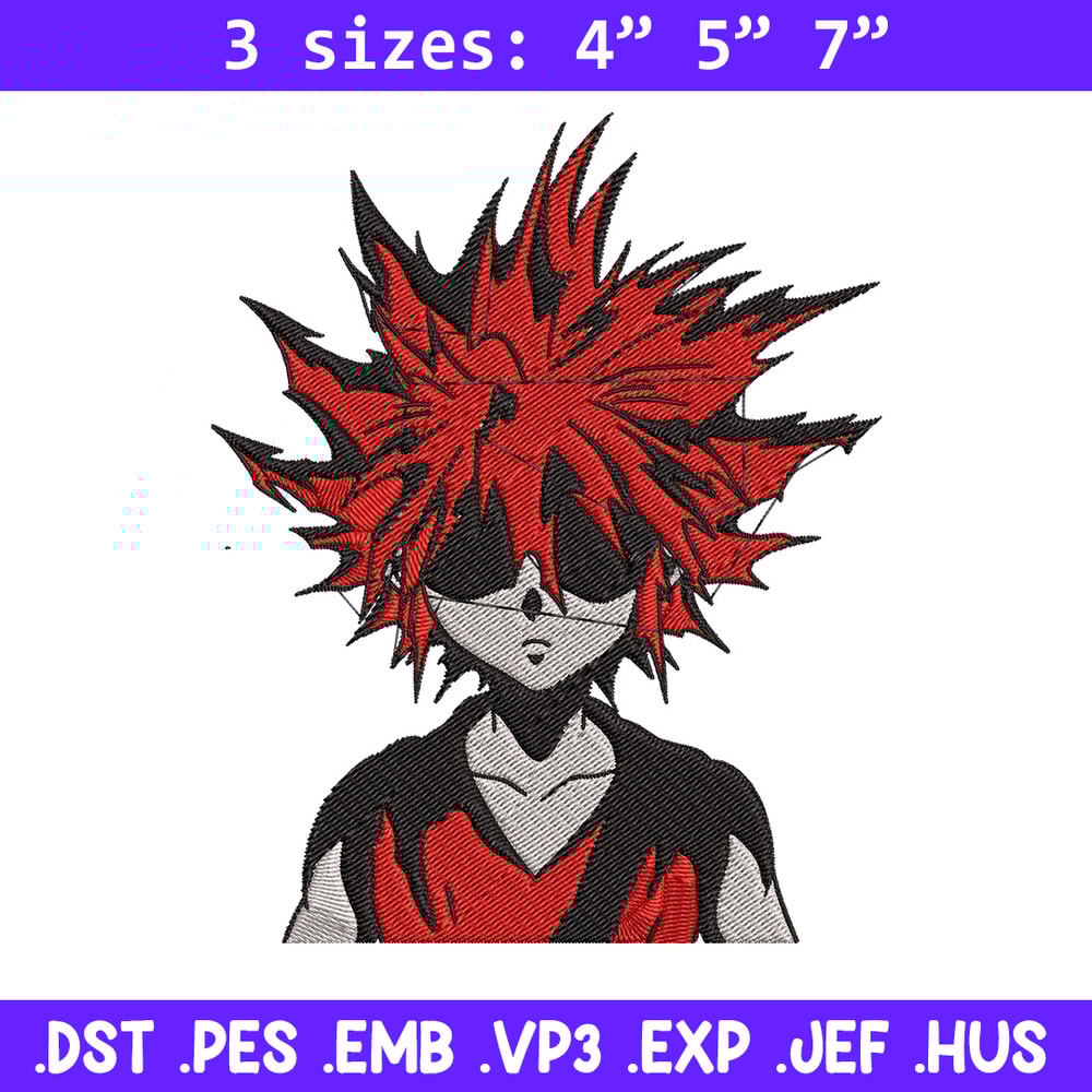 Killua Embroidery Design, Hunter x hunter Embroidery, Embroidery File, Anime Embroidery, Anime shirt, Digital download..jpg