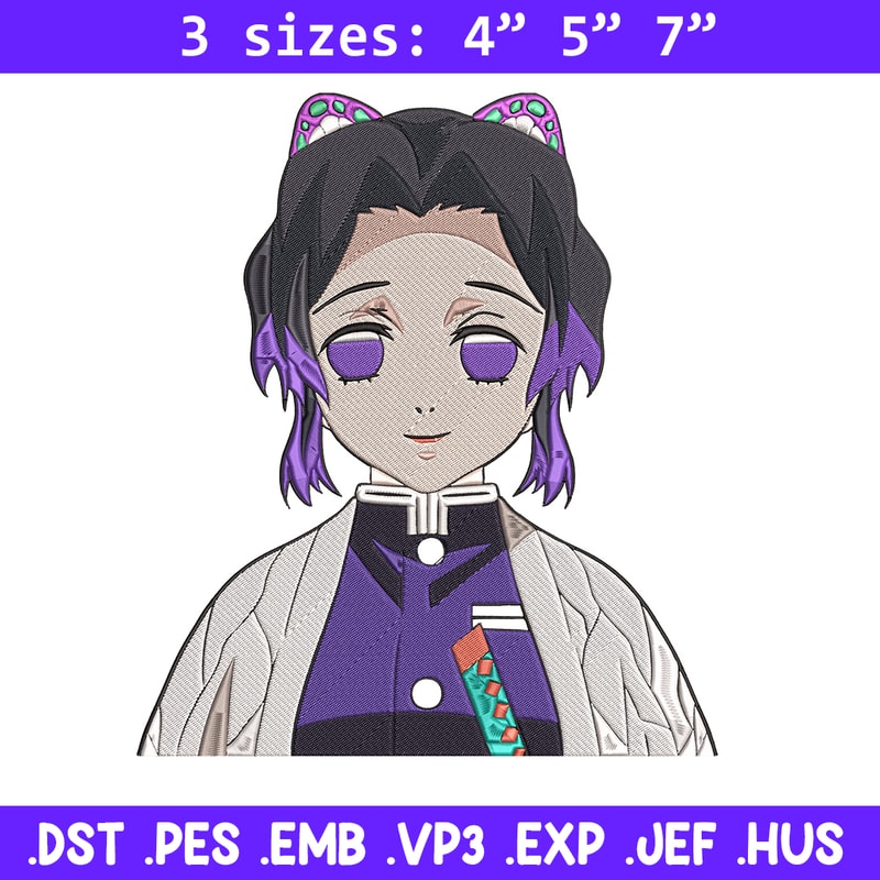 Kochou Shinobu Embroidery Design, Demon slayer Embroidery, Embroidery File,Anime Embroidery,Anime shirt,Digital download.jpg