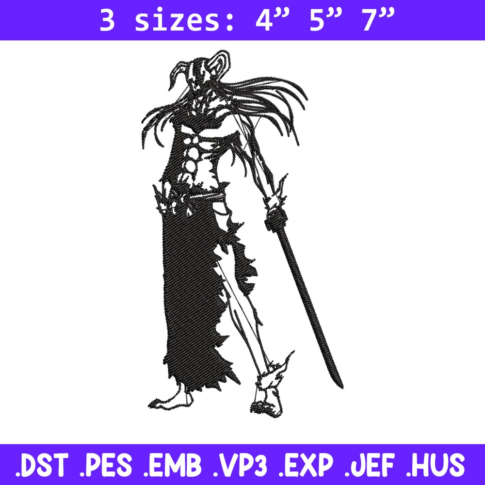 Kurosaki Ichigo Embroidery Design, Bleach Embroidery, Embroidery File, Anime Embroidery, Anime shirt, Digital download.jpg