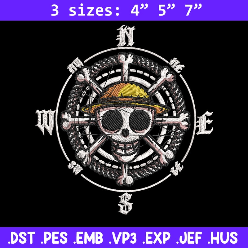 Logo One piece Embroidery Design, One piece Embroidery, Embroidery File, Anime Embroidery, Anime shirt,Digital download..jpg