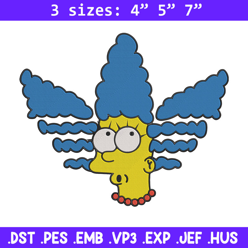 Marge Simpson Embroidery Design, Simpson Embroidery, Embroidery File, Anime Embroidery, Adidas shirt, Digital download.jpg