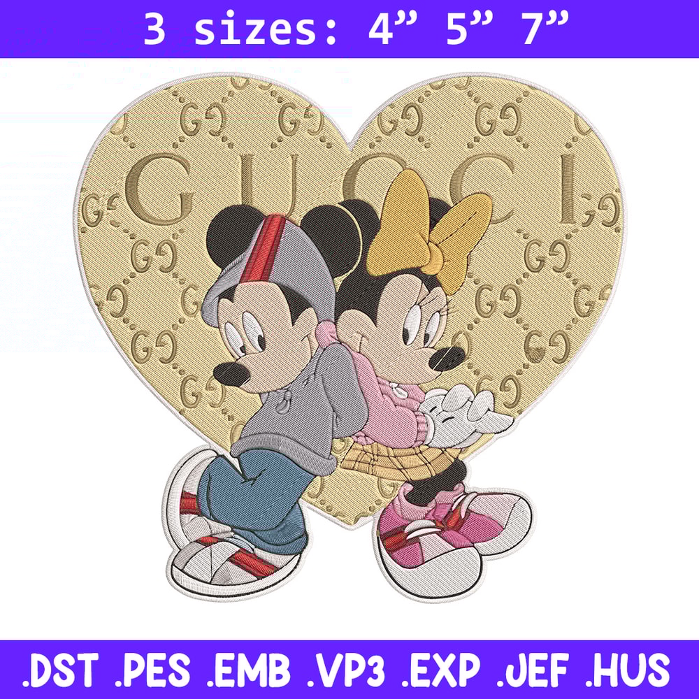 Mickey couple Embroidery Design, Mickey Embroidery, Embroidery File, Gucci Embroidery, Anime shirt, Digital download..jpg