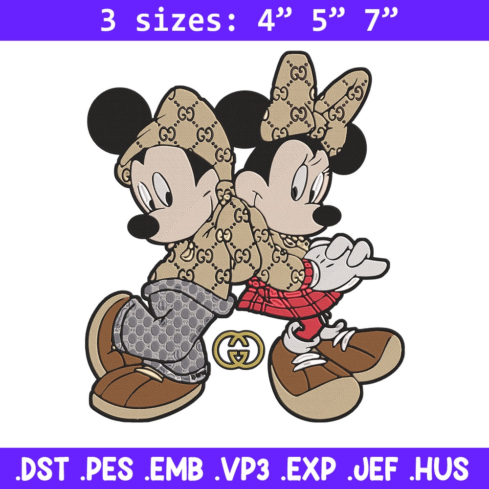 Mickey couple Embroidery Design, Mickey Embroidery, Embroidery File, Gucci Embroidery, Anime shirt, Digital download.jpg