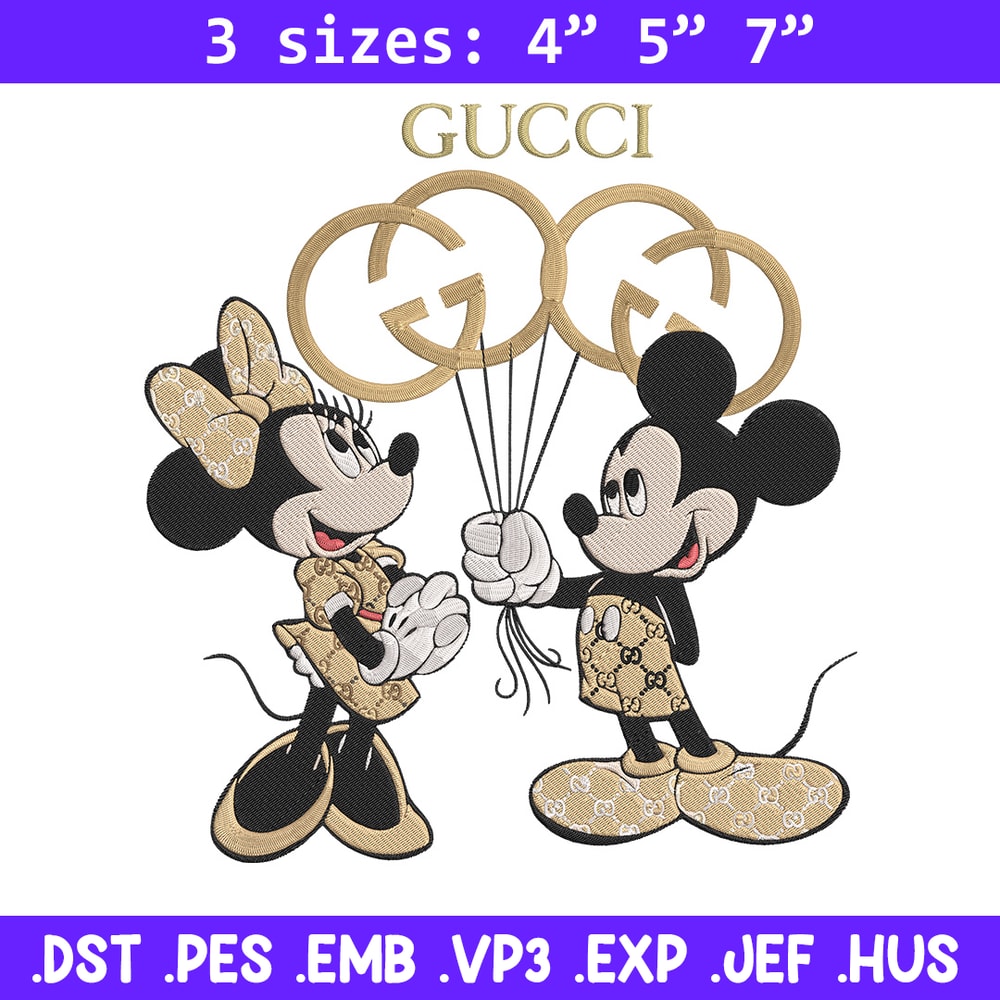 Mickey couple Embroidery Design, Mickey Embroidery, Embroidery File, Gucci Embroidery, Anime shirt,Digital download..jpg