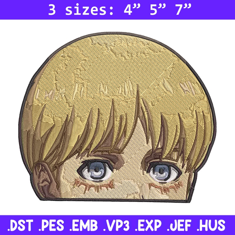 Armin Peeker Embroidery Design, Aot Embroidery, Embroidery File, Anime Embroidery, Anime shirt, Digital download..jpg