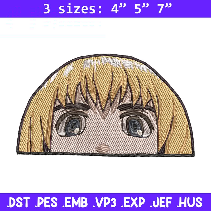 Armin Peeker Embroidery Design, Aot Embroidery, Embroidery File, Anime Embroidery, Anime shirt, Digital download.jpg