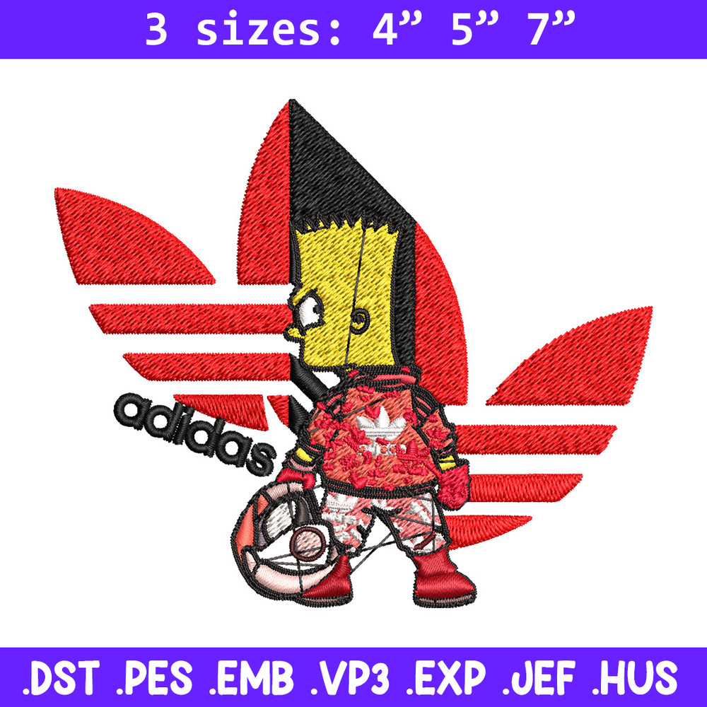 Bart racer adidas Embroidery Design, Adidas Embroidery, Brand Embroidery, Embroidery File, Logo shirt, Digital download.jpg