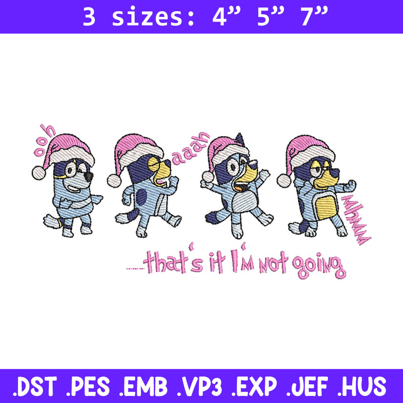 Bluey dance embroidery design, Bluey embroidery, Chrismas design, Embroidery file, Embroidery shirt,Digital download.jpg
