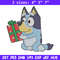 Bluey gift Embroidery Design, Bluey Embroidery, Embroidery File, Chrismas Embroidery, Anime shirt, Digital download.jpg