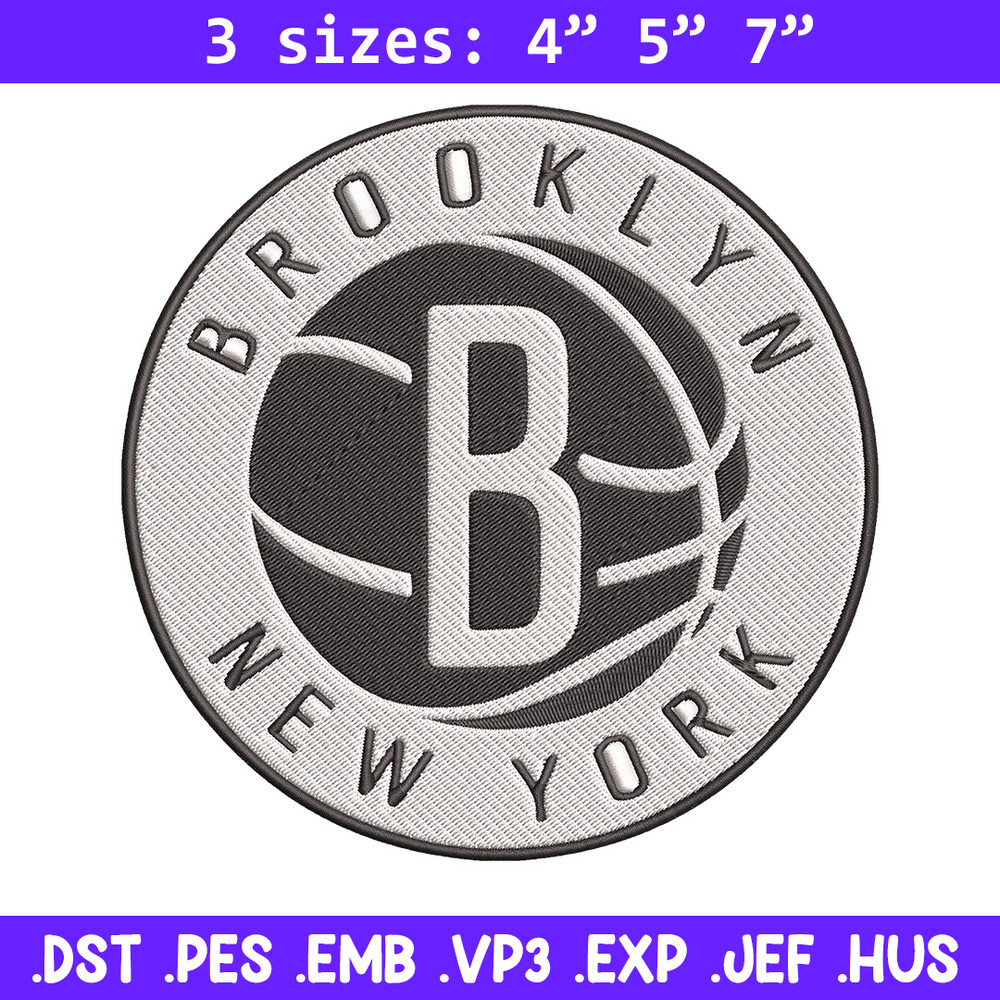 Brooklyn Nets Basketball embroidery design, NBA embroidery,Sport embroidery, Logo sport embroidery, Embroidery design.jpg