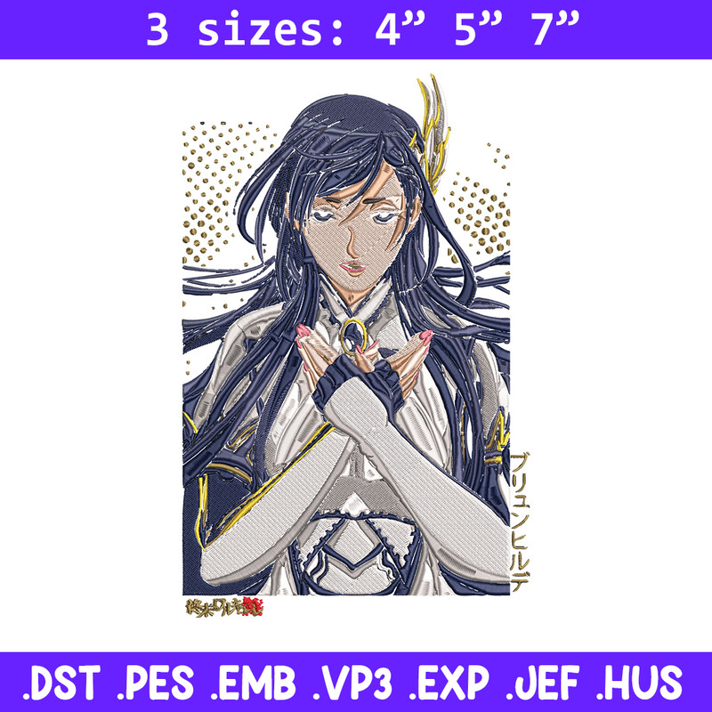 Brunhilde poster Embroidery Design, Ragnarok Embroidery, Embroidery File, Anime Embroidery, Anime shirt,Digital download.jpg