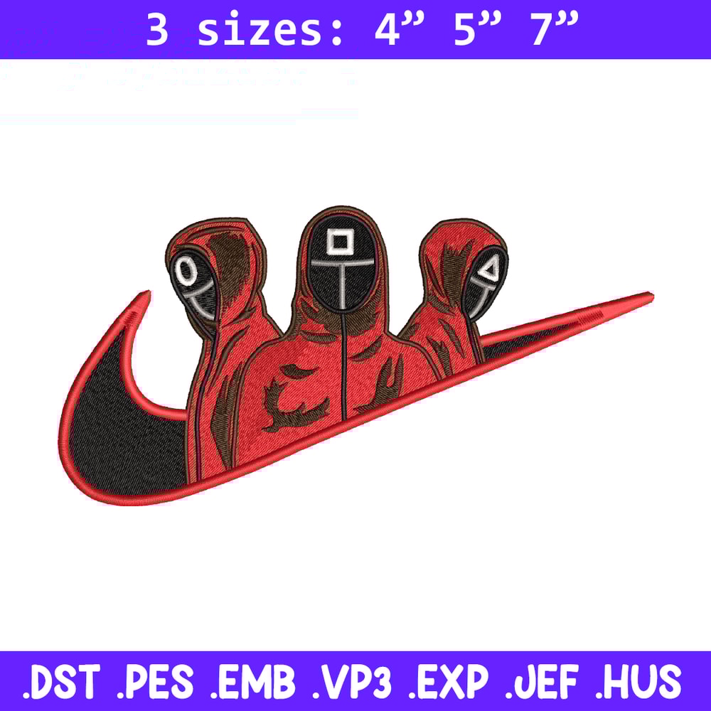 Calamar nike embroidery design, squid game embroidery, nike design, movie design, movie shirt, Digital download.jpg