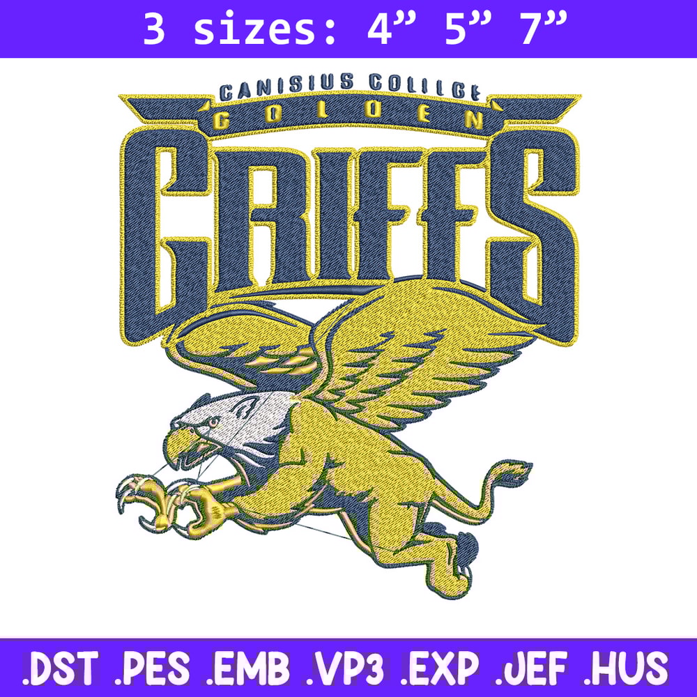 Canisius College logo embroidery design, Hockey embroidery, Sport embroidery, logo sport embroidery, Embroidery design.jpg