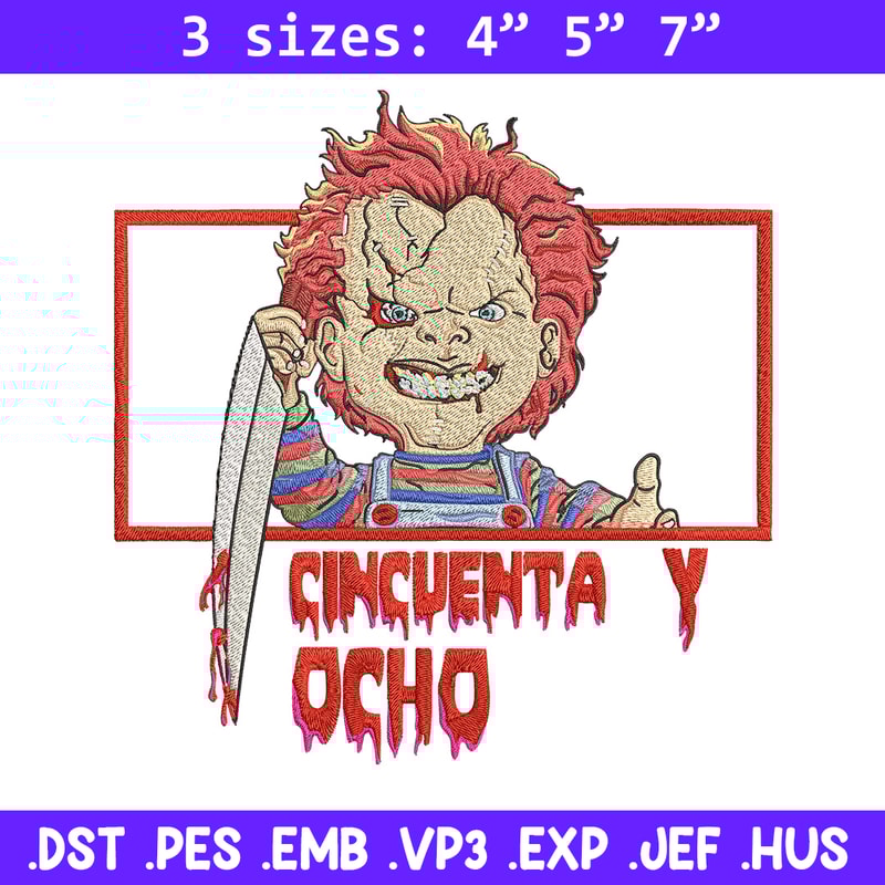 Chucky box Embroidery Design, Horror Embroidery, Embroidery File, Anime Embroidery, Anime shirt, Digital download.jpg