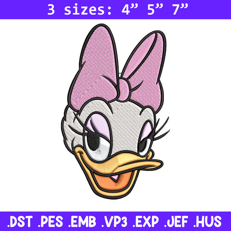 Daisy Duck Embroidery Design, Disney Embroidery, Embroidery design, cartoon shirt, Embroidery File, Digital download..jpg