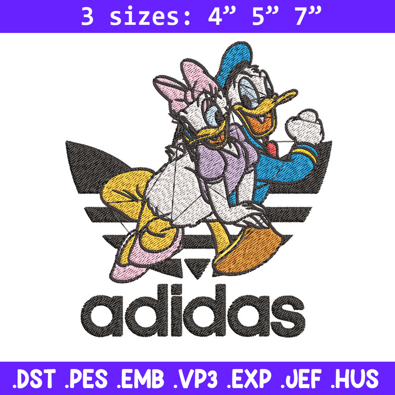 Daisy x duck adidas Embroidery Design, Adidas Embroidery, Brand Embroidery, Embroidery File,Logo shirt,Digital download.jpg