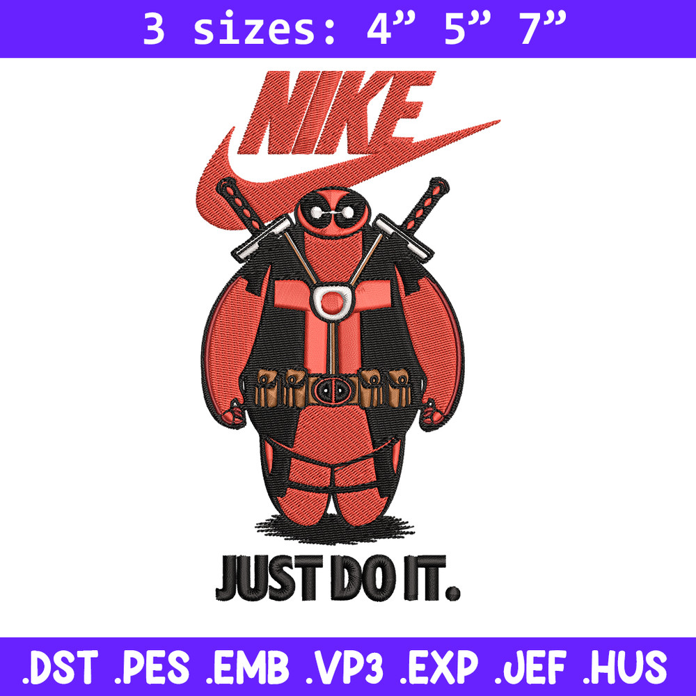 Deadpool funny Nike Embroidery design, Deadpool funny Embroidery, Nike design, Embroidery file, Instant download..jpg