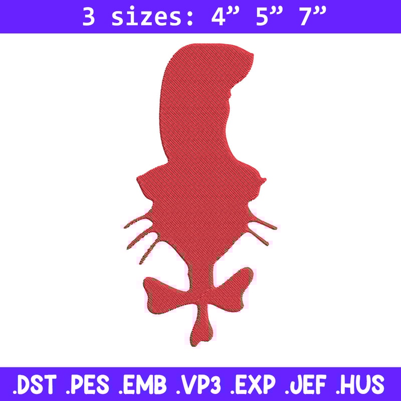 Dr Seuss Red Embroidery Design, Dr Seuss Embroidery, Embroidery File, Embroidery design, Digital download..jpg