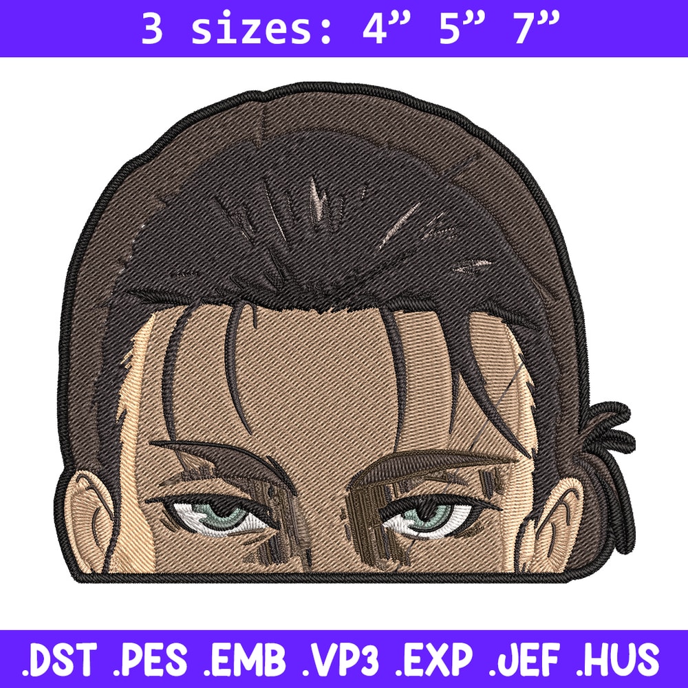 Eren Peeker Embroidery Design, Aot Embroidery, Embroidery File, Anime Embroidery, Anime shirt, Digital download.jpg