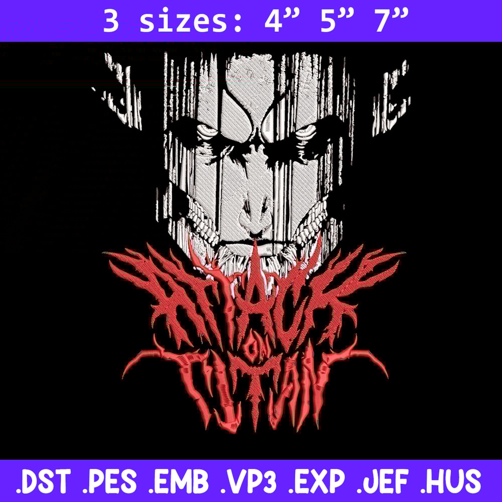 Eren poster Embroidery Design, Aot Embroidery,Embroidery File, Anime Embroidery, Anime shirt,Digital download..jpg